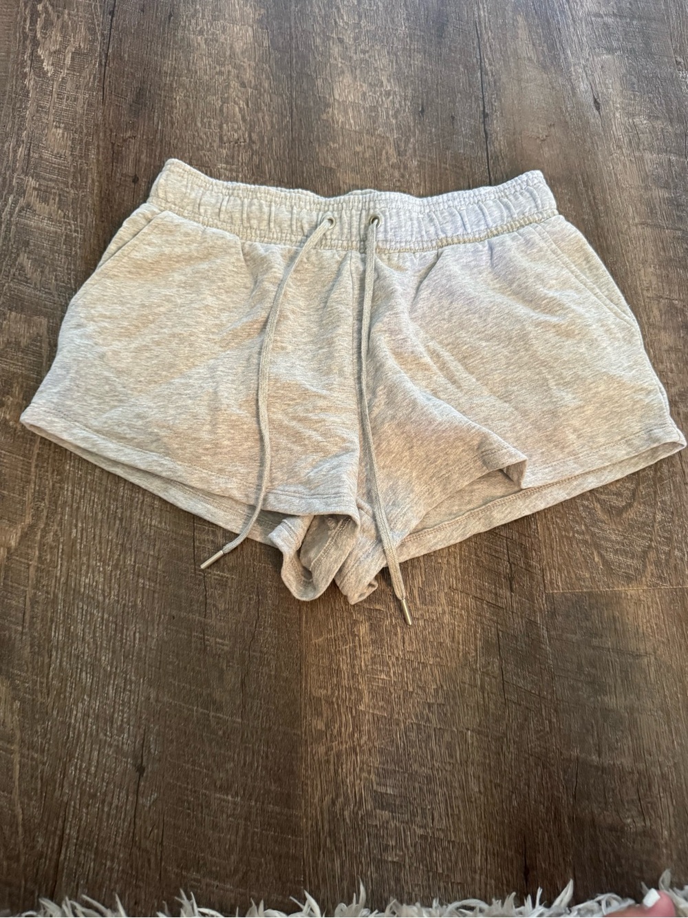 Auden Light Gray Soft Drawstring Athletic Shorts